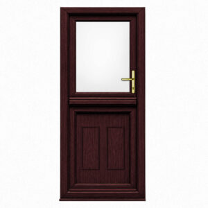 Rosewood upvc Stable Door with Clayton Panel