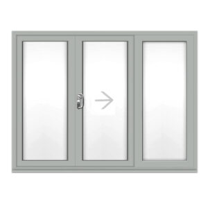 Agate Grey 3 pane sliding patio doors