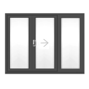 Anthracite Grey 3 pane sliding patio doors