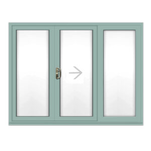 Chartwell Green 3 pane sliding patio doors