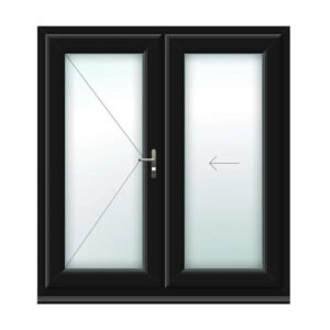 Bkack 2 Panel Bi Fold Doors