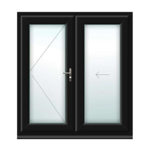Black 2 Panel Bi Fold Doors