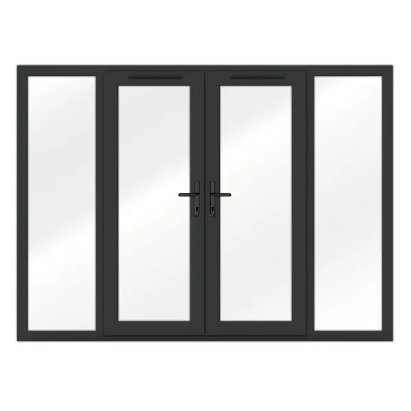 Anthracite Grey French Doors with side panels